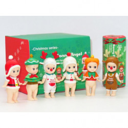 Son Ängel 6pcs Uppsättning Mini Jul Serier Son Ängel Dockor Pvc Handling Figur Samlarpos Trunc Modell