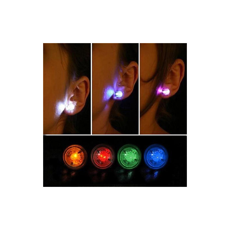 1 Par Ljus Upp Led Bling örhängen Öra Studs Dansa Fest Tillbehör Blinkning Ssist
