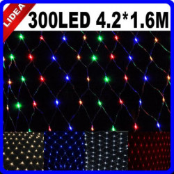 4 2 X 1 6m 300 Led Party Wedding Garden New Year Net Mesh Garland Led Christmas Decoration Outdoor Fairy