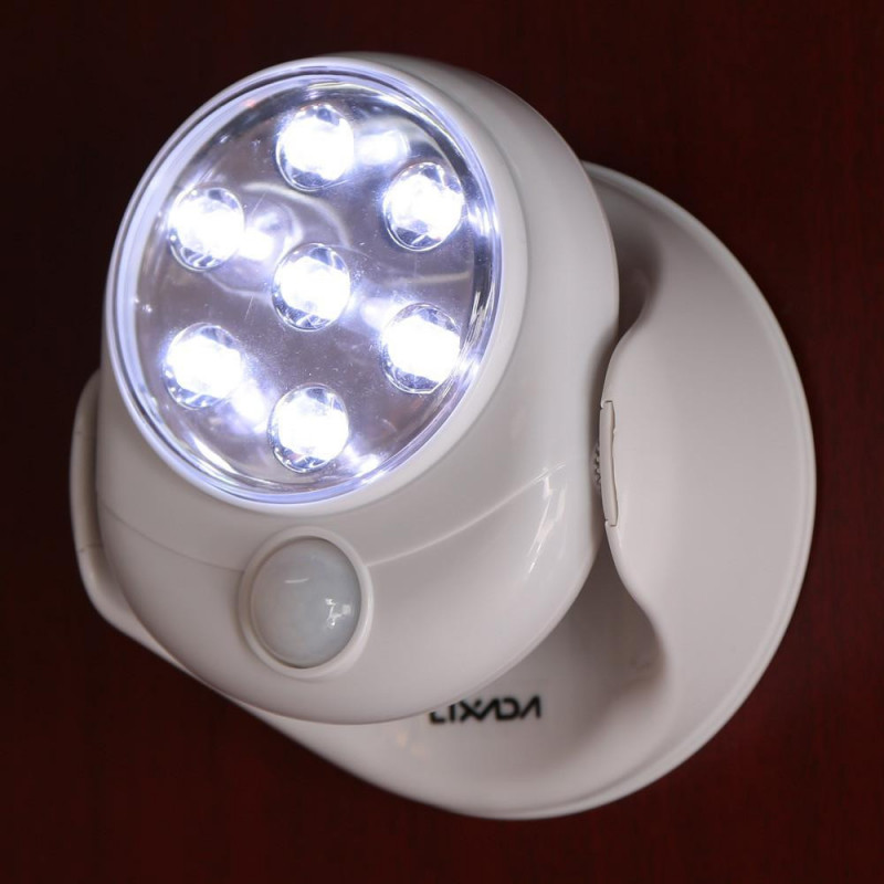 7led Vägg Lampa Trådlös Pir Rörelse Sensor Natt Ljus Batteri Operated Hem Använda Sig Av Inomhus