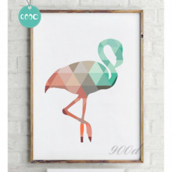 Geometrisk Korall Flamingo...
