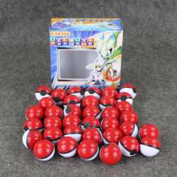 36st Uppsättning Pokeball Små Mega Peta Boll Leksaker Med Peta Siffror Och Peta Kort Bra Brinquedos