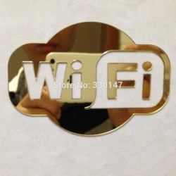 Wifi Skylt Speglade Sticker...