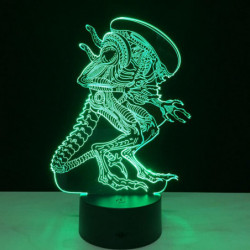 Akryl 3d Led Ljus Kreativ Atmosfär Tabell Lampa Konstig Människor 7 Färg Rör Växla Lampa Lutning