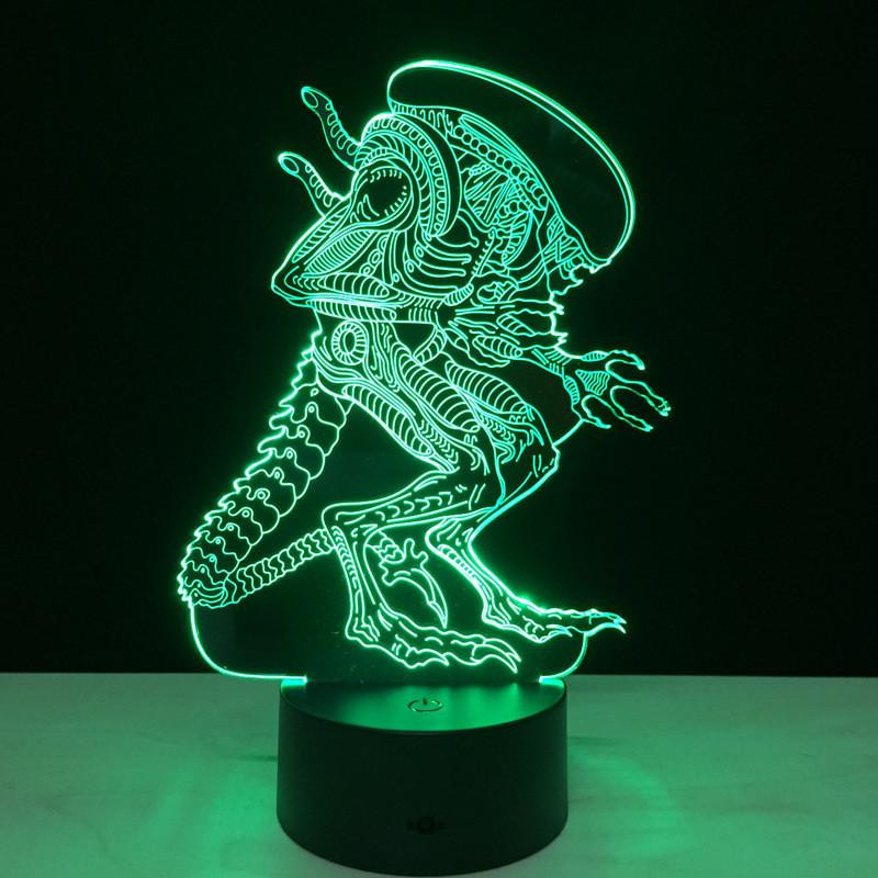 Akryl 3d Led Ljus Kreativ Atmosfär Tabell Lampa Konstig Människor 7 Färg Rör Växla Lampa Lutning