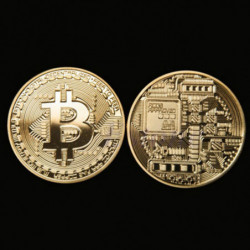 1 X Guld Plated Bitcoin...