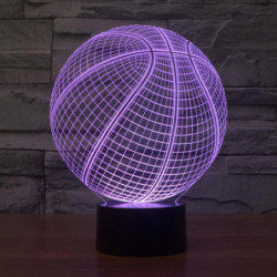 7 Färg Byta 3d Ilusion Basketboll Form Led Skulptur Led Natt Lights Skrivbord Lampa Visualisering Hem