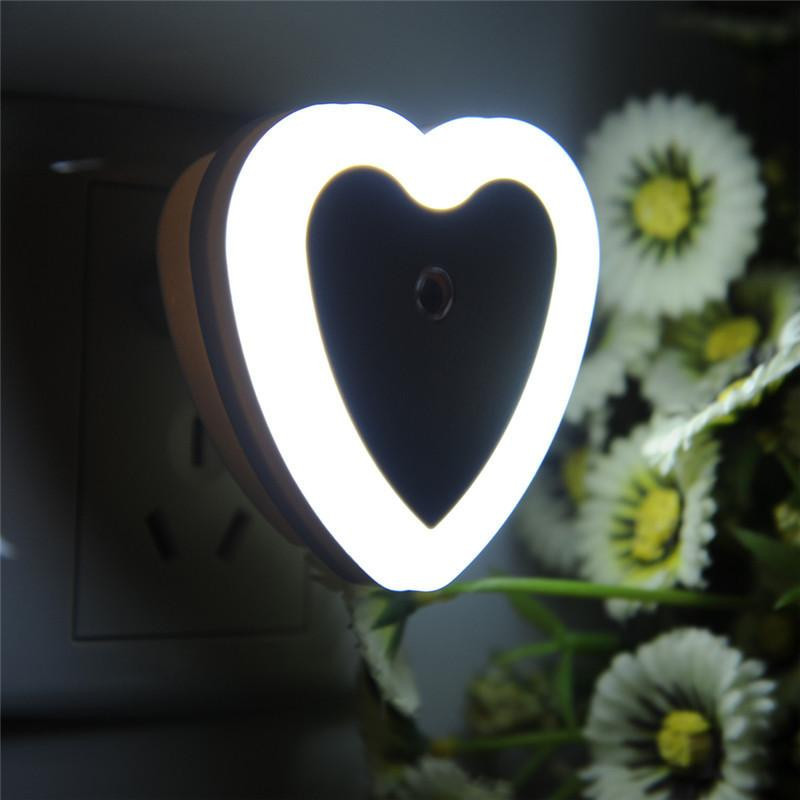 Bil Led Ljus Induktion Sensor Kontrollera Sovrum Natt Lights Ljus Säng Lampa Fyrkant Hjärta Runda 110220v