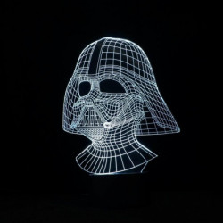 Häftigt Och Stilig Stjärna Wars Darth Vader Form 3d Illusion L Natt Ljus Som Hem Dekoration