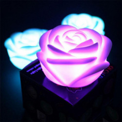 Jul Fest Romantisk Reste Sig Blomma Led Ljus Natt Luminaria Led Färg Byta Nattlampa Barn 39 S Lampa
