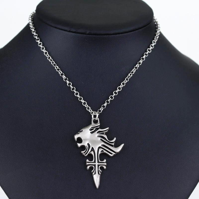 [pcmos] Anime Slutlig Fantasi Viii 8 Griever Skråla Leonhart Lejon Huvud Halsband Cosplay Hängsmycke