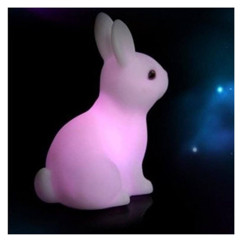 Het Kanin Lights Led Natt Lampa Barn Ljus Förmån Leksak Bebis Sova Belysning Rgb Färgrik Konst Dekor