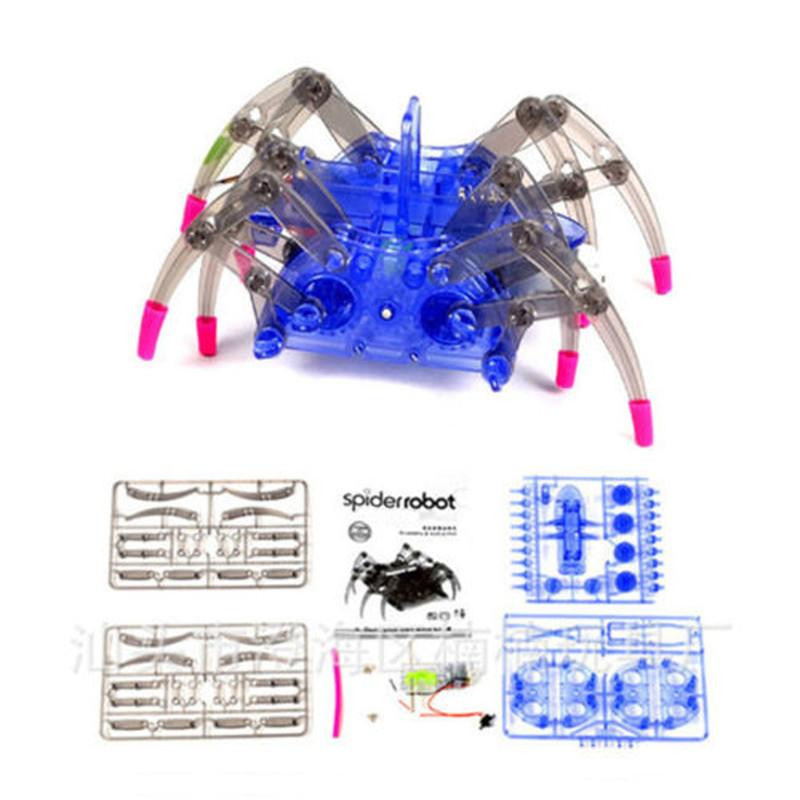 Elektrisk Spindel Robot Leksak Diy Pedagogisk Intelligens Utveckling Monterar Barn Barn Pussel Handling