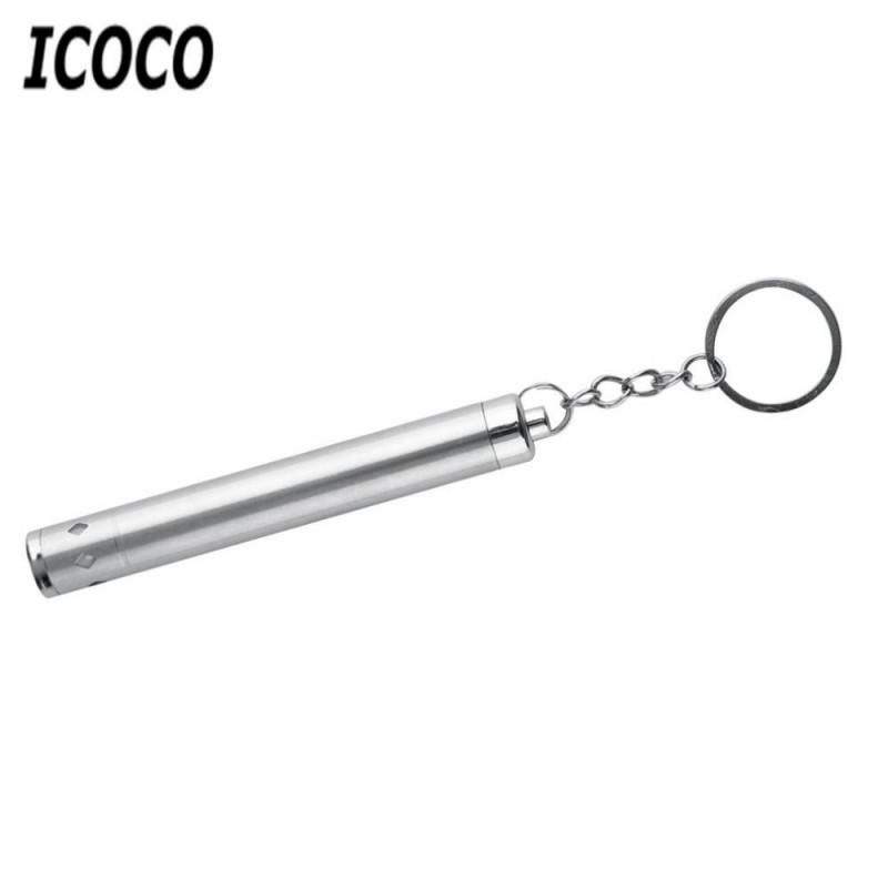 Icoco Aste Runda Måne Form Aluminium Legering Mini Led Ficklampa Fackla Lights Keychain Hållbar Led
