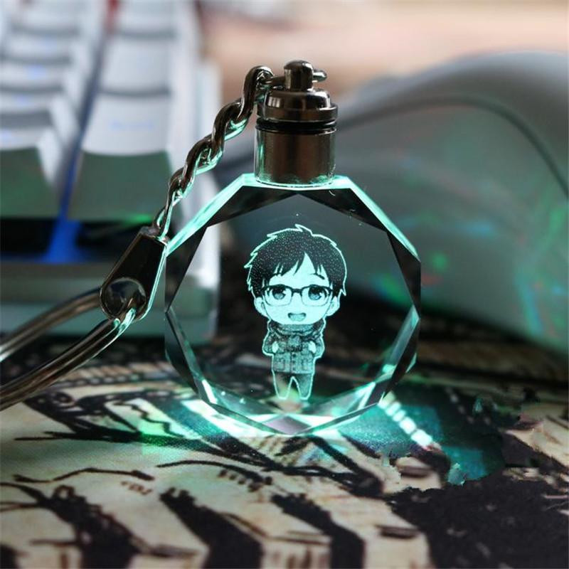 [pcmos] Anime Yuri På Is Yuri Katsuki Kristall Led Ljus Hängsmycke Keychain Cosplay 16120623
