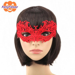 Röd Spets Masker Sexig...