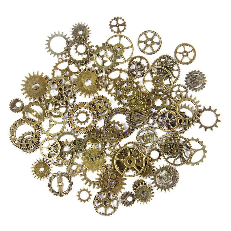 [pcmos] 50g En Packa Steampunk Cyberpunnk Blanda Kuggar Kolla På Delar Gears Diy Hantverk Tillbehör