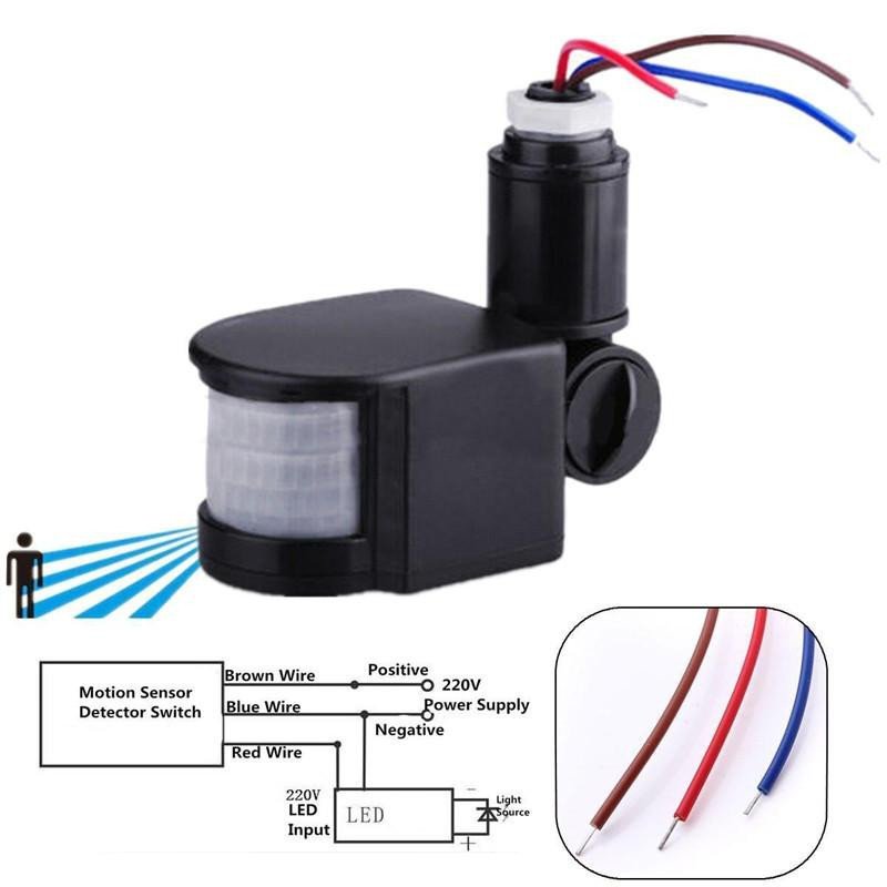110220v Utomhus Led Infraröd Rörelse Sensor Detektor Vägg Ljus 140 Grad Sensorer För Elektrisk Verktyg