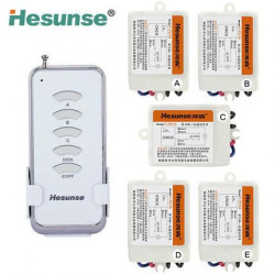 Yf211a1n5 Hesunse Fem Sätt Digital Rf Trådlös Avlägsen Kontrollera Växla 220v 5ch Mottagare Och