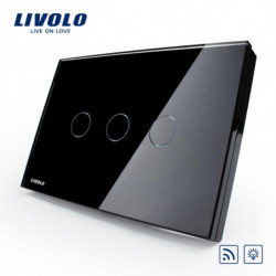 Livolo 220v 5060hz Smart Växla Lyx Kristall Glas Panel Vlc303dr82 Oss Au Standard Dimmer Och Avlägsen