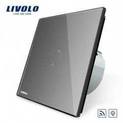 Livolo Eu Standard Växla Vlc701dr15 Grå Glas Panel Växelström 220 250v Remote Dimmer Fungera Vägg