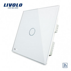 Livolo Avlägsen Växla Elfenben Vit Kristall Glas Panel Hem Avlägsen Ljus Växla Storbritannien Standard