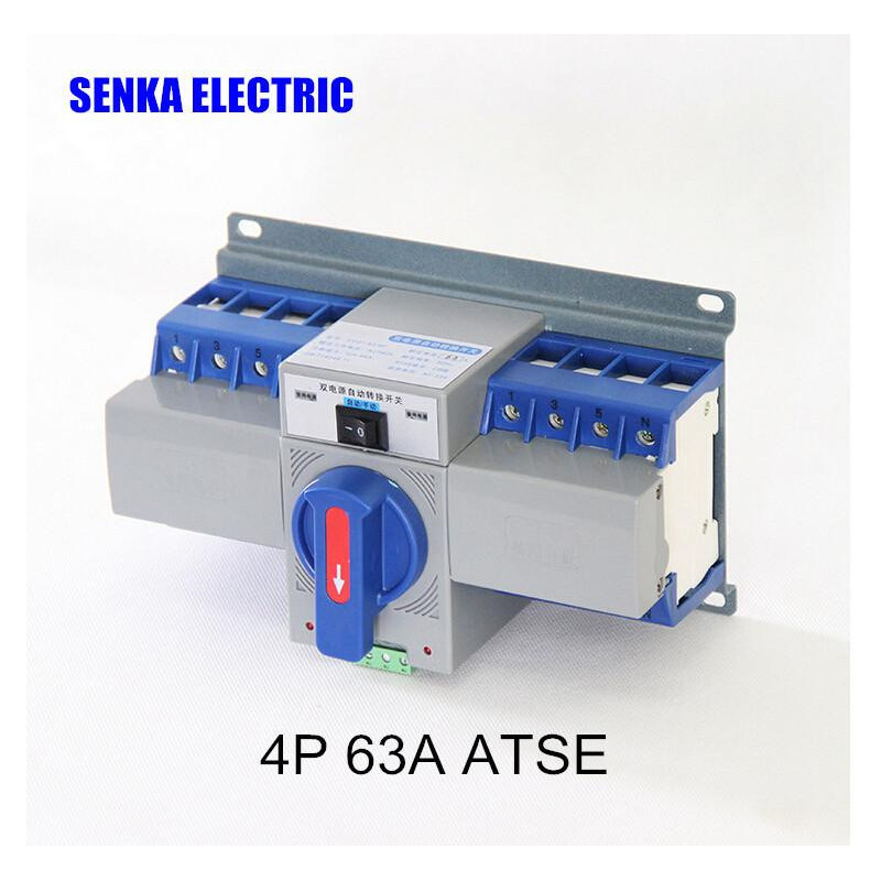 4p 63a Mcb Typ Dubbel Kraft Ats Automatisk Överföra Växla