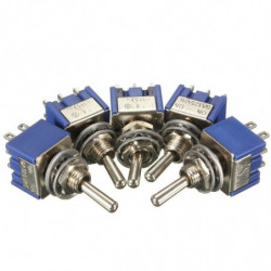 5pcs Mts202 6pin 6a 125v Växelström Mini Dpdt Onon Elektrisk Växla Växlar Mest Populär