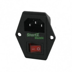 3pin Iec320 C14 Inlopp Modul Plugg Säkring Växla Manlig Kraft Uttag