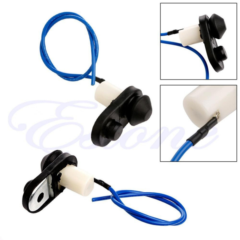 2pack Universell Bil Bil Interiör Svart Skjuta På Knapp Dörr Ljus Lampa Växla
