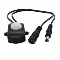 Dc1224v 5a Kropp Infraröd Automatisk Pir Rörelse Sensor Växla Med Likström Plugg För Led Remsa Ljus
