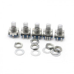5pcs 12mm Roterande Encoder Skjuta På Knapp Växla Ckelbrytare Elektronisk Komponenter