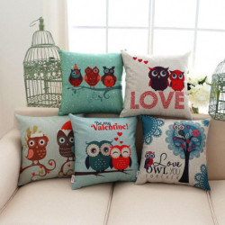 Cartoon Love Owl Pillowcase...