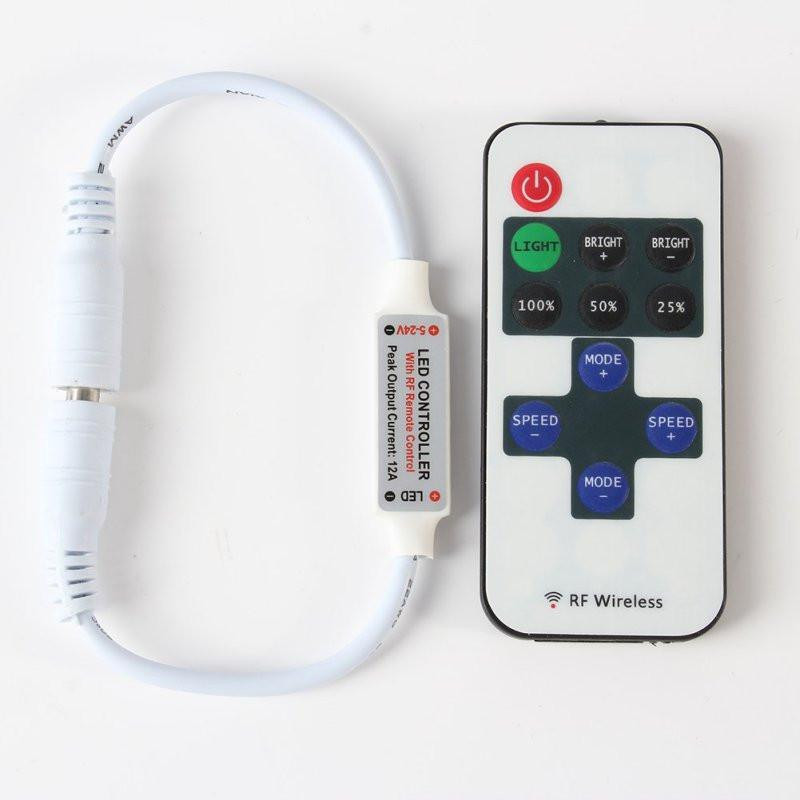 Mini Rf Trådlös Avlägsen Led Dimmer Kontroller För Enda Färg Ljus Remsa Led Controler