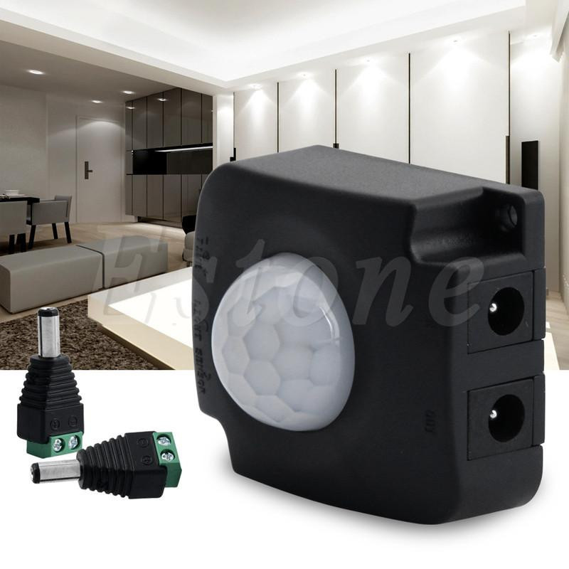 Automatisk Likström 12v24v 10a Infraröd Pir Rörelse Sensor Växla För Led Remsa Svart