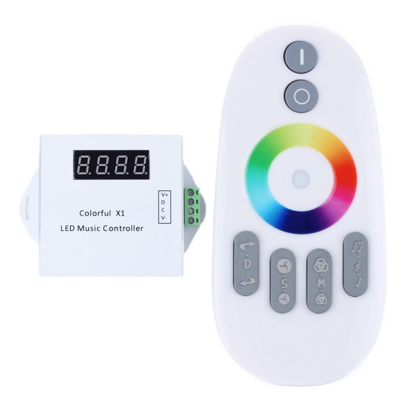 Ws2811 Ws2812b Ws2813 Usc1903 Led Digital Musik Kontroller Med Rf Rör Fjärr Dc524v Ingång Kan Kontrollera