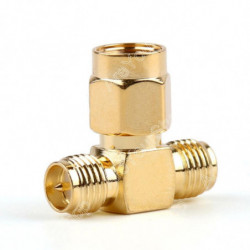 1 St Adapter Rpsma Jack Manlig Till 2 Rpsma Plugg Kvinna T Rf Connector Trippel 1m2f Tråd Connector