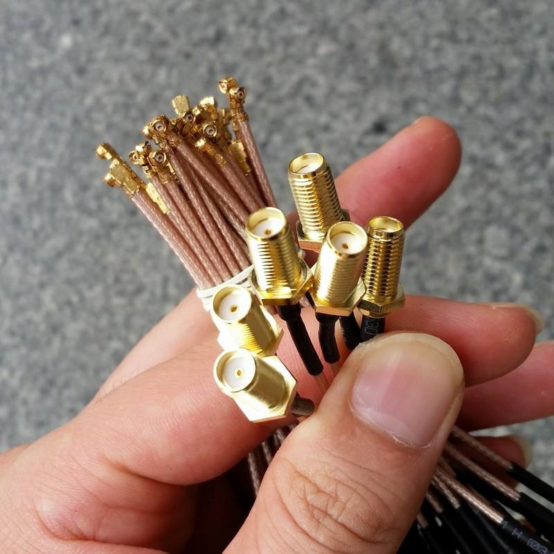 10cm Rg178 Kabel Sma Kvinna Till Ipx U Fl Lirka Hårpiska Adapter Plugg Jack Adapter Rg178 Tråd Connector