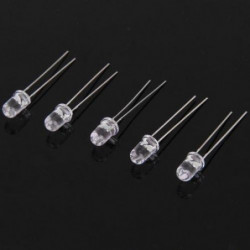 2015 100pcs Avger Dioder 5mm Röd Grön Blå Gul Vit Led Ljus Glödlampa Lampa