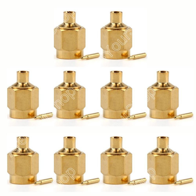10 Pcs Connector Sma Manlig Plugg Löda Rg402 0
