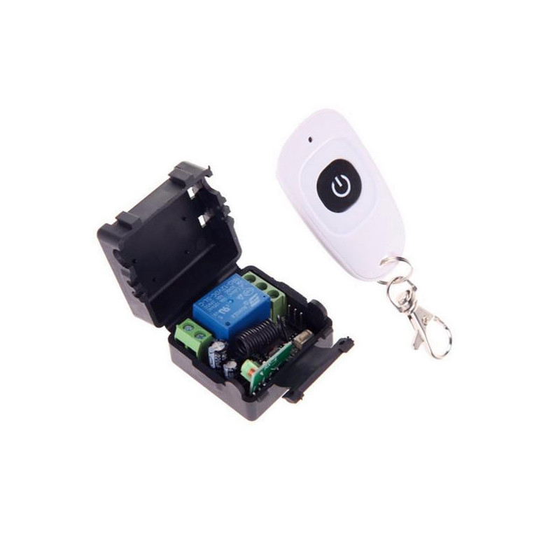 Likström 12 V Rf10a 1 Ch Trådlös Mini Växla Relä Mottagare Avlägsen Controllers För Ljus Växla