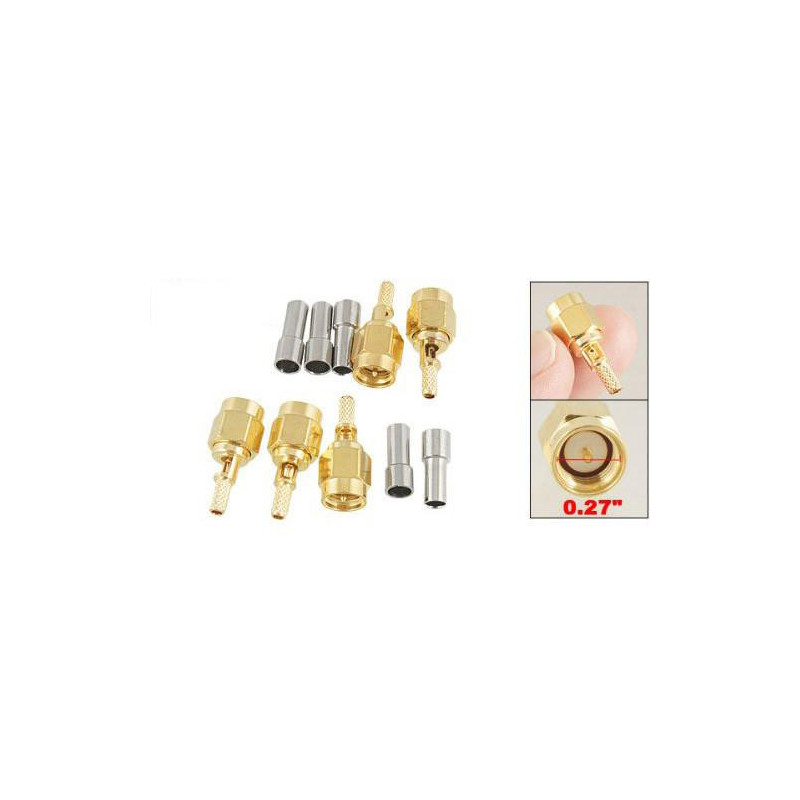 2015 5 X Sma Manlig Rakt Crimp Rg174 Rg188 Rg316 Lmr100 Rf Lirka Connector