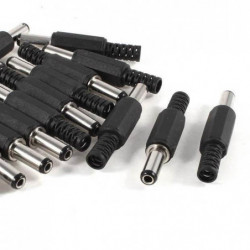Dsha 20 St Svart 2 5mm X 5 5mm Likström Kraft Manlig Plugg Jack Adapter
