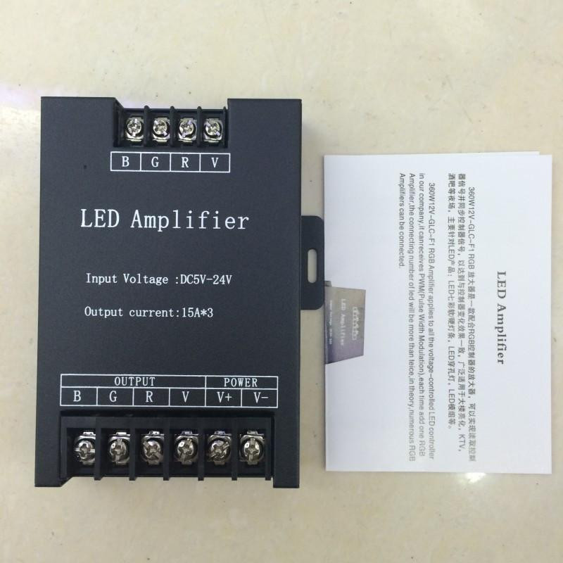 15a X 3ch 45a Led Rgb Förstärkare Kontroller Signal Repeater Dc5v 12v 24v 360w