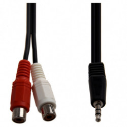 Jfbl 12 Tum 3 5mm Stereo Manlig Till 2 Rca Kvinna Jack Audio Kabel Y Adapter