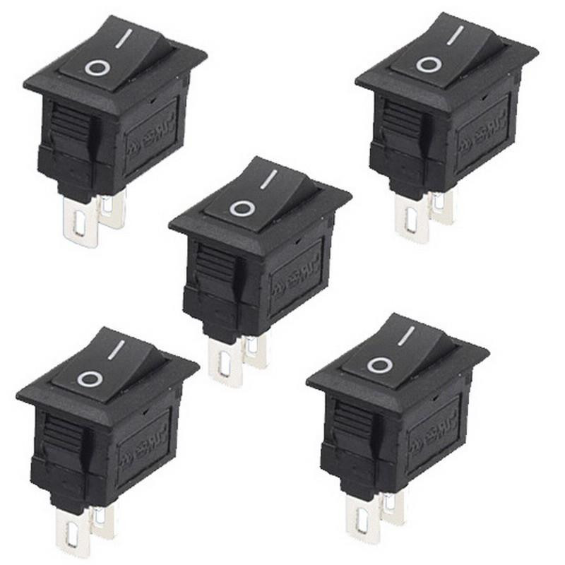 5pcs Massa 2 Stift Snapin På Av Placera Knäppa Båt Knapp Växla 12v 110v 250v T1405 P0 5
