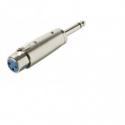 2015 Silverfärgad 3 Stift Xlr Kvinna Till 1 4 6 35mm Manlig Mono Jack Leda Adapter