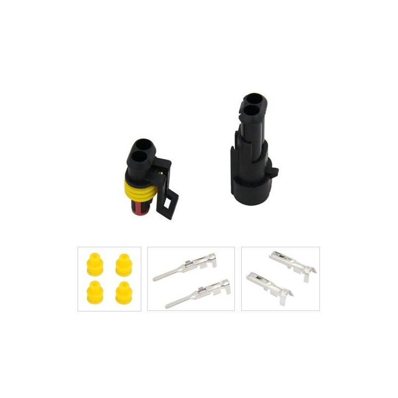Dsha 10 Utrustning 2 Stift Sätt Vattentät Elektrisk Tråd Connector Plugg