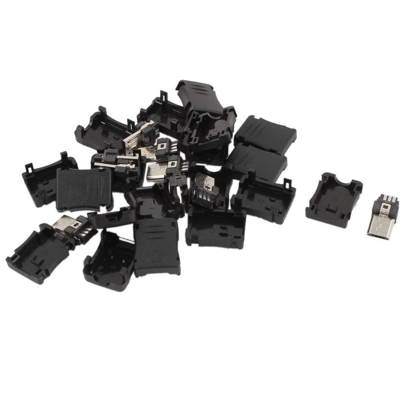 Cnim 10 St 5pin Micro Usb Typ B Manlig Plugg Connector Plast Omslag