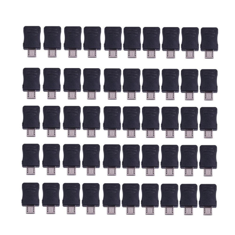 50st Micro Usb 5 Stift T Hamn Manlig Plugg Uttag Anslutning Plast Omslag För Diy M25